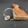 Vintage Yale Wooden Hotel Room Key Fob with Attached Metal Key Hardware Colle...