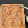 Vintage Yale Wooden Hotel Room Key Fob with Attached Metal Key Hardware Colle...