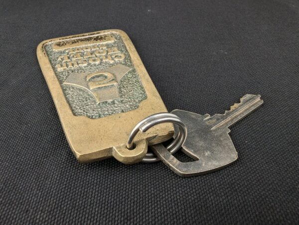 Vintage Chosun Hotel Seoul Brass Hotel Room Key and Keychain Heavy Metal Collect
