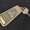 Vintage Chosun Hotel Seoul Brass Hotel Room Key and Keychain Heavy Metal Collect