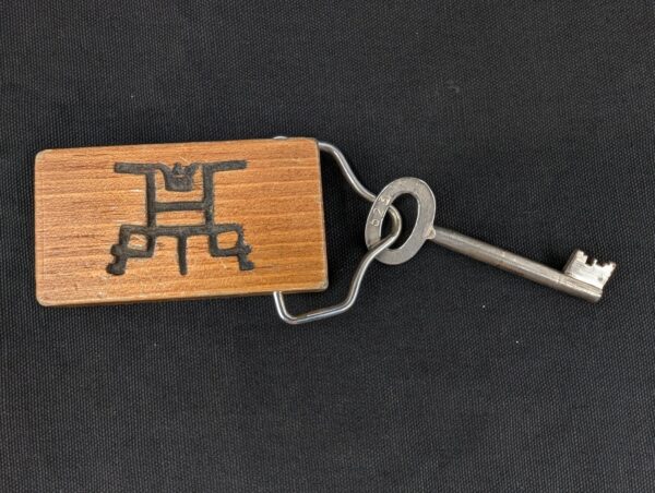 Casa Menach Hotel Room Key with Wooden Fob Vintage Collectible Keyring Accessory