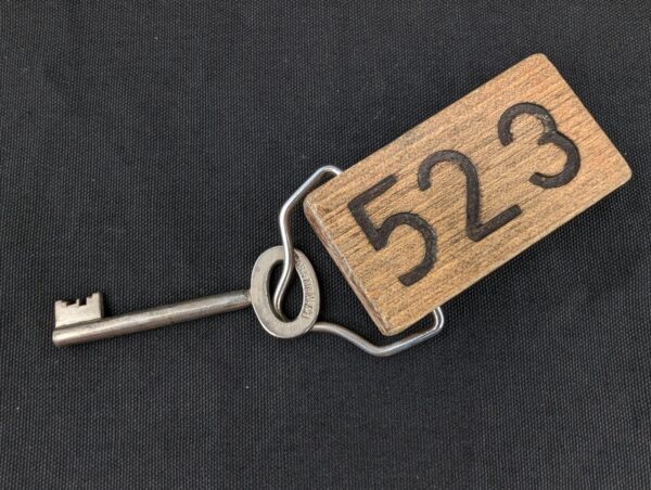 Casa Menach Hotel Room Key with Wooden Fob Vintage Collectible Keyring Accessory
