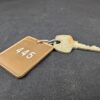 Vintage British Columbia Hotel Room Sargent Key with Identification Tag Metal