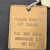 Vintage British Columbia Hotel Room Sargent Key with Identification Tag Metal