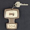 MY Hotel Room Key and Fob Union Parkes Plastic Keychain Collectible Memorabilia