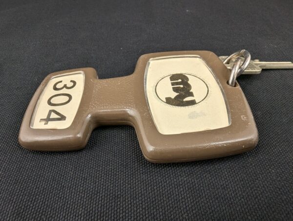 MY Hotel Room Key and Fob Union Parkes Plastic Keychain Collectible Memorabilia