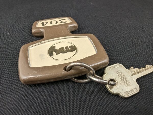 MY Hotel Room Key and Fob Union Parkes Plastic Keychain Collectible Memorabilia
