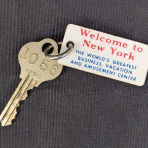 Vintage New York Grand Central Post Office Hotel Room Key Tag Pre-1963 Era Good