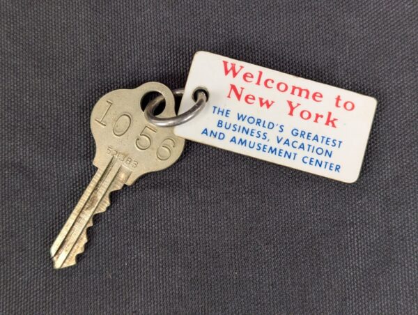 Vintage New York Grand Central Post Office Hotel Room Key Tag Pre-1963 Era Good