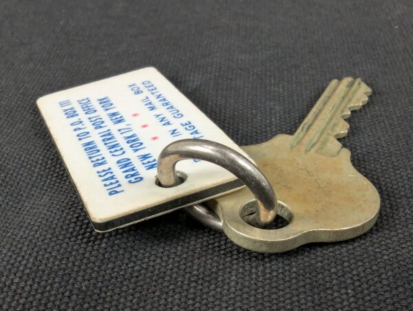 Vintage New York Grand Central Post Office Hotel Room Key Tag Pre-1963 Era Good