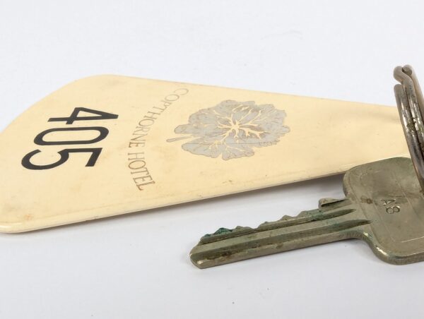 Vintage Copthorne Hotel London Gatwick Room Key with Branded Union Plastic Fob