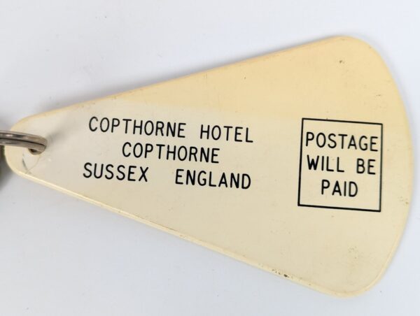 Vintage Copthorne Hotel London Gatwick Room Key with Branded Union Plastic Fob