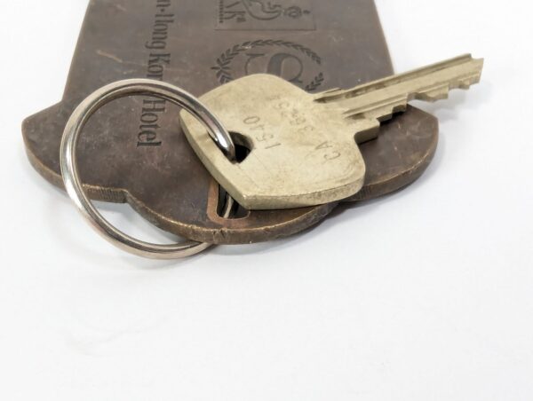 Vintage Sheraton-Hong Kong Hotel Room Key and Fob Metal Tag Number 1540 Colle...