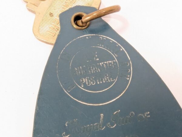 Vintage Royal Inn of Oakland Hotel Room Key with Plastic Fob Collectible Memo...
