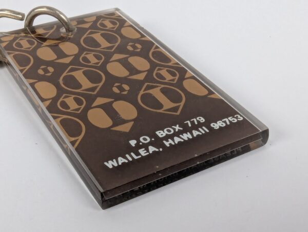 Vintage Maui Inter-Continental Wailea Hotel Room Key & Acrylic Keychain 1970s