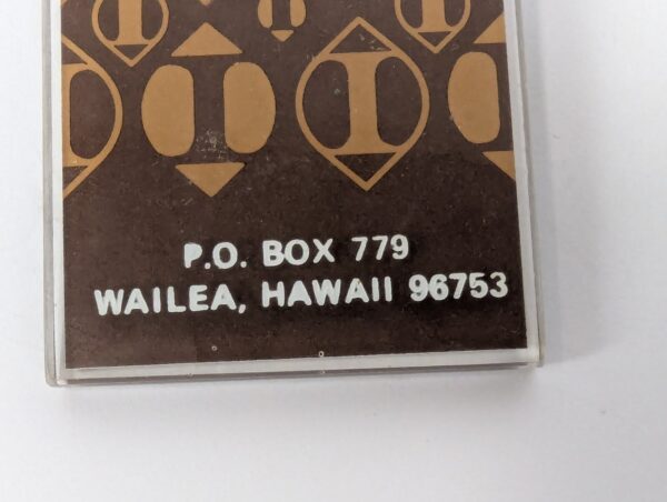 Vintage Maui Inter-Continental Wailea Hotel Room Key & Acrylic Keychain 1970s