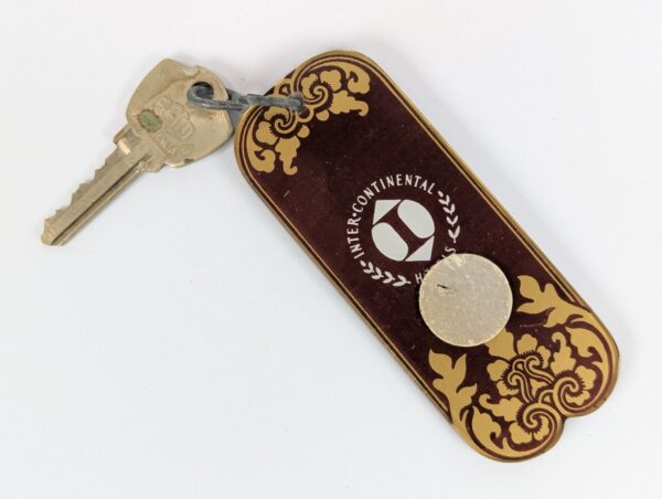 Hotel Bali Beach An Inter-Continental Hotel Room Key with Keychain Vintage So...