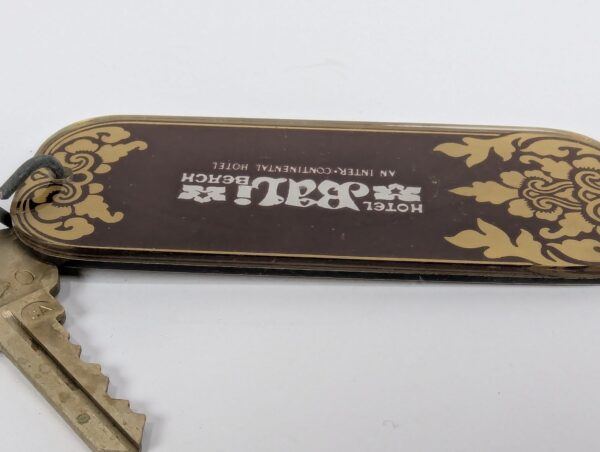 Hotel Bali Beach An Inter-Continental Hotel Room Key with Keychain Vintage So...