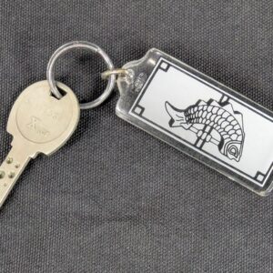Vintage 1980s Seoul Korea X-Key Hotel Room Key with Identification Tag Metal