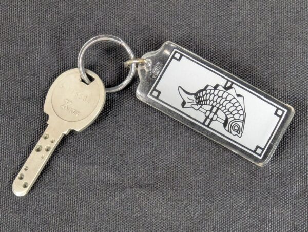 Vintage 1980s Seoul Korea X-Key Hotel Room Key with Identification Tag Metal