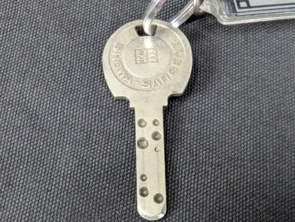Vintage 1980s Seoul Korea X-Key Hotel Room Key with Identification Tag Metal