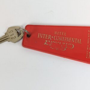 Hotel Inter-Continental Auckland Plastic Room Key Fob Vintage Souvenir Collec...