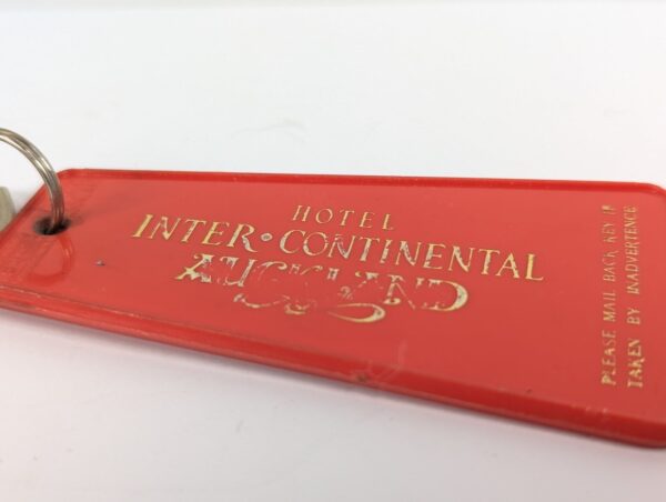 Hotel Inter-Continental Auckland Plastic Room Key Fob Vintage Souvenir Collec...