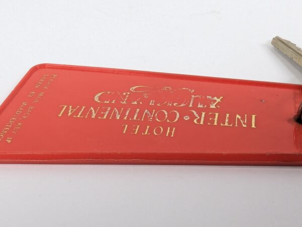 Hotel Inter-Continental Auckland Plastic Room Key Fob Vintage Souvenir Collec...