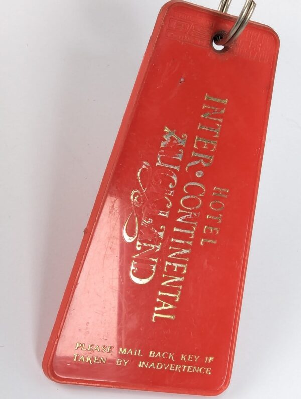 Hotel Inter-Continental Auckland Plastic Room Key Fob Vintage Souvenir Collec...