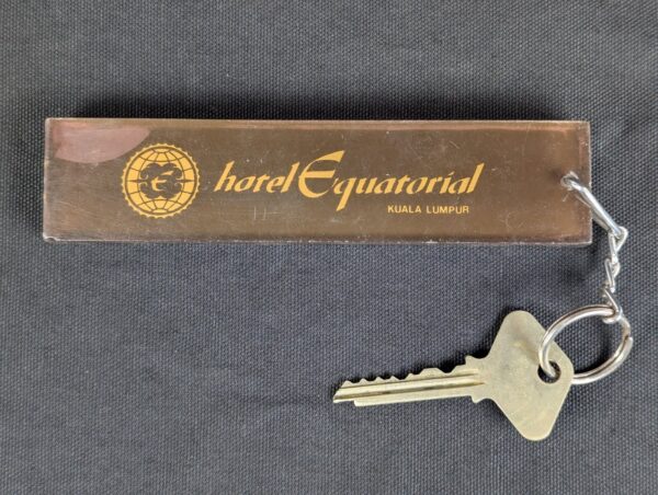 Hotel Equatorial Kuala Lumpur Room Key Yale Acrylic Fob Vintage Hotel Memorab...