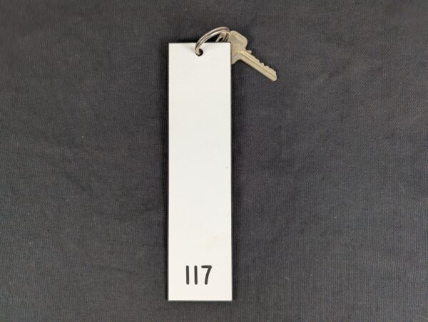 Copthorne Hotel Room Key and Fob Set Union Parkes Metal Key White Fob Good Cond