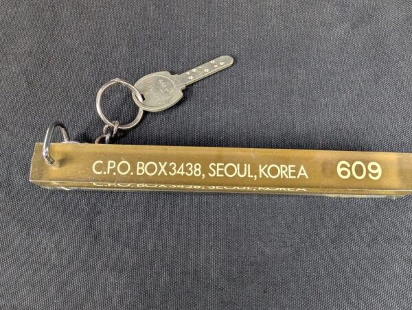 Seoul Korea Hotel Room Key and Acrylic Keychain Vintage Hospitality Collect...