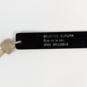 Vintage Brussels Europa Hotel Room Key with Plastic Fob Union Brand Collectible