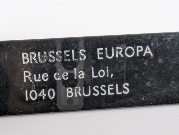 Vintage Brussels Europa Hotel Room Key with Plastic Fob Union Brand Collectible