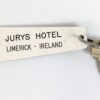 Vintage Jurys Hotel Limerick Ireland Room Key and Fob Two-Sided Black and White