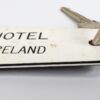 Vintage Jurys Hotel Limerick Ireland Room Key and Fob Two-Sided Black and White