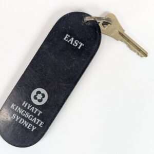 Hyatt Kingsgate Sydney Hotel Room Key Tag Vintage Plastic Fob Weiser Metal Key
