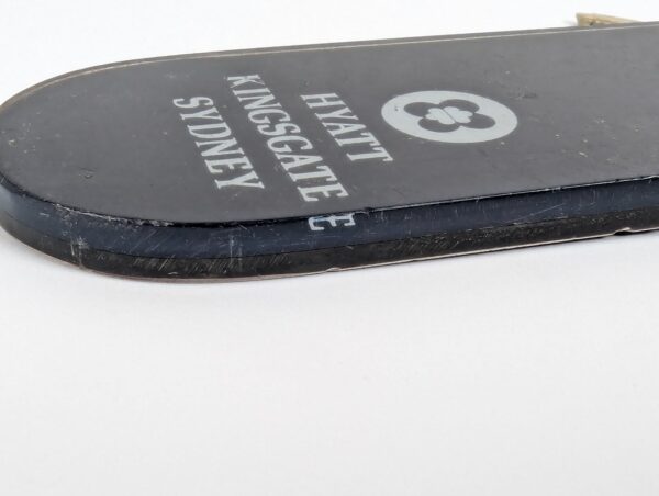 Hyatt Kingsgate Sydney Hotel Room Key Tag Vintage Plastic Fob Weiser Metal Key