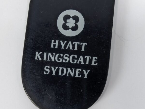 Hyatt Kingsgate Sydney Hotel Room Key Tag Vintage Plastic Fob Weiser Metal Key