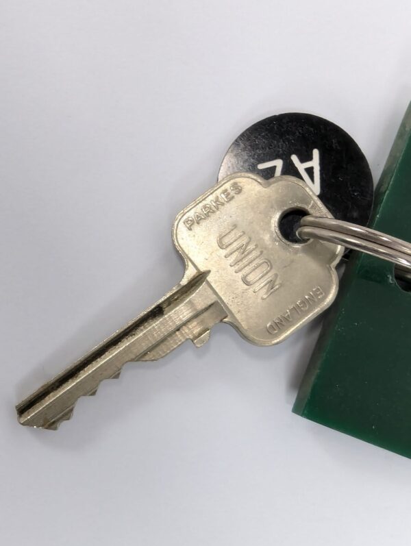 Vintage Thistle Hotels Edinburgh Room Key and Green Acrylic Fob Set A21 Good