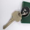 Vintage Thistle Hotels Edinburgh Room Key and Green Acrylic Fob Set A21 Good
