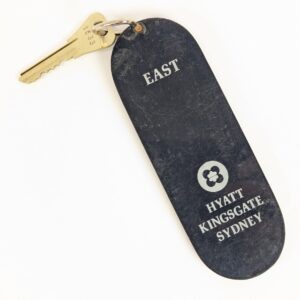 Vintage Hyatt Kingsgate Sydney Hotel Room Key and Weiser Metal Fob Collectible