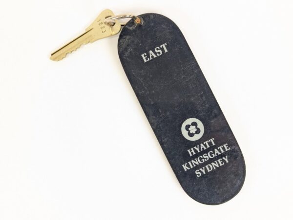 Vintage Hyatt Kingsgate Sydney Hotel Room Key and Weiser Metal Fob Collectible