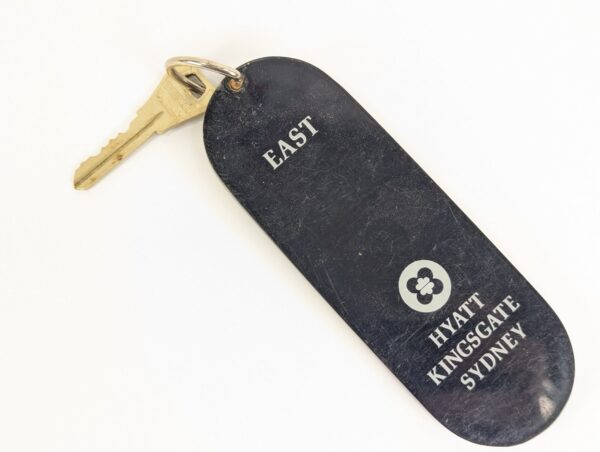 Vintage Hyatt Kingsgate Sydney Hotel Room Key and Weiser Metal Fob Collectible
