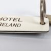 Vintage Jurys Hotel Limerick Ireland Room Key Fob Sargent Black White Metal Ring