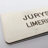 Vintage Jurys Hotel Limerick Ireland Room Key Fob Sargent Black White Metal Ring