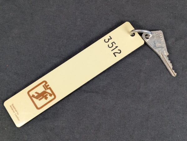 Vintage 1980s Germany Hotel Room Key and Fob Vachette and Orba Branding Colle...