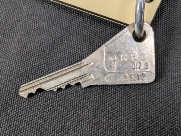 Vintage 1980s Germany Hotel Room Key and Fob Vachette and Orba Branding Colle...