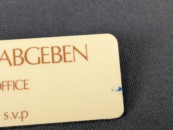 Vintage 1980s Germany Hotel Room Key and Fob Vachette and Orba Branding Colle...