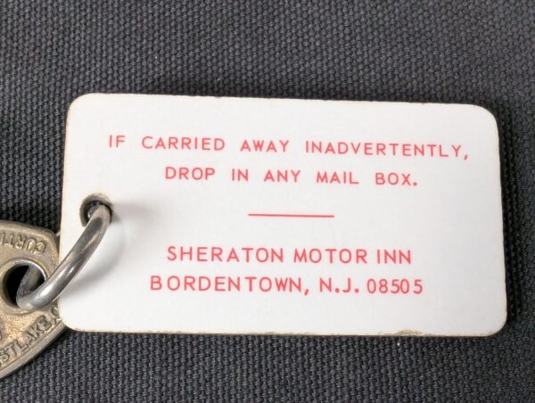 Vintage Sheraton Hotels & Motor Inns Bordentown NJ Hotel Room Key and Fob Mid...
